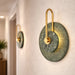 elevenpast Wall Light Calypso Double Jade Marble and Gold Wall Light RG10598