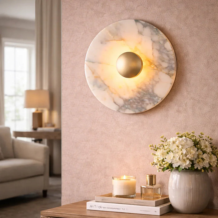 elevenpast Wall Light Calypso Marble and Gold Wall Light RG10599