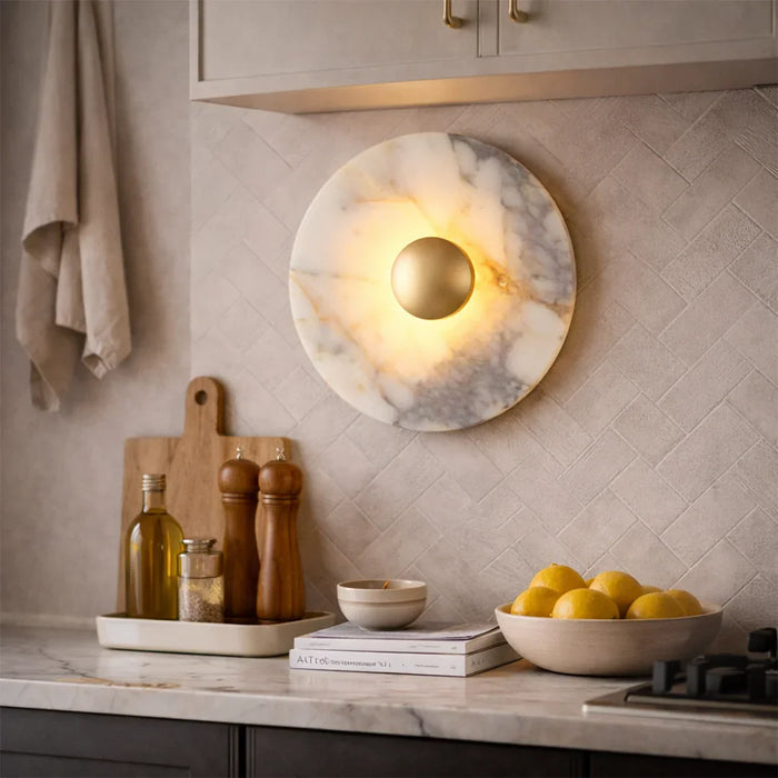 elevenpast Wall Light Calypso Marble and Gold Wall Light RG10599