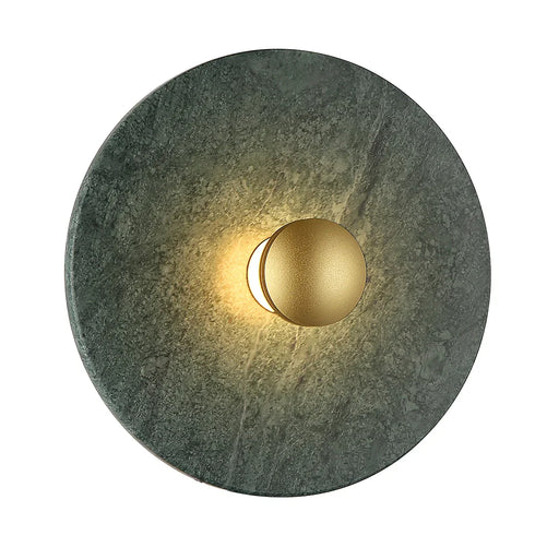 elevenpast Wall Light Calypso Green Marble and Gold Wall Light RG10600