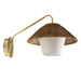 elevenpast wall light Rattan and Brass Wall Light with Fabric Shade RG10622