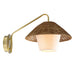 elevenpast wall light Rattan and Brass Wall Light with Fabric Shade RG10622