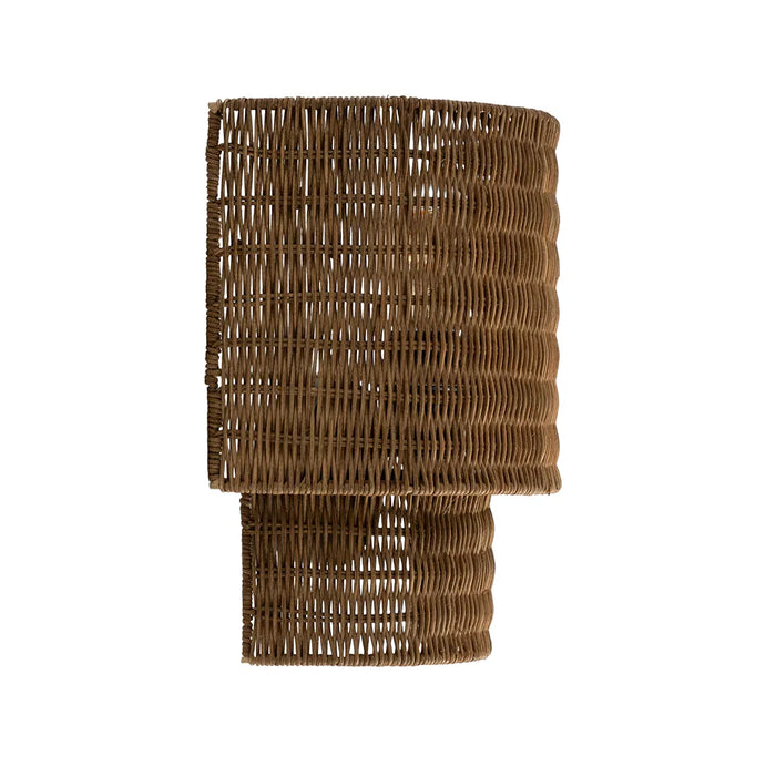 elevenpast wall light Capri Woven Rattan Wall Light – Modern Natural Wall Lamp RG10623