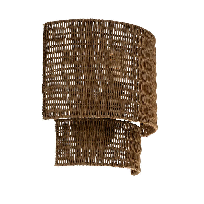 elevenpast wall light Capri Woven Rattan Wall Light – Modern Natural Wall Lamp RG10623
