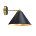 elevenpast wall light Black and Gold Modern Wall Light with Cone Shade RG10624