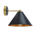 elevenpast wall light Black and Gold Modern Wall Light with Cone Shade RG10624