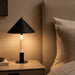 Kiva Travertine Marble Table Lamp in Black 