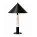 Kiva Travertine Marble Table Lamp in Black 