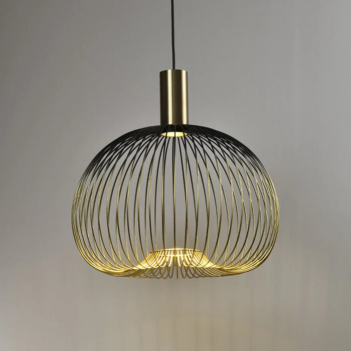 elevenpast pendant light Medium Black and Gold Wire Cage Pendant Light - Small | Medium | Large RG10636