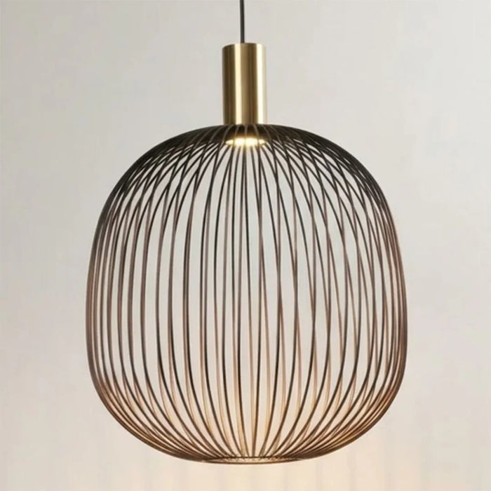 elevenpast pendant light Black Metal Wire Cage Pendant Light for Dining Room RG10640