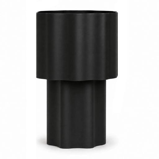 elevenpast Table Lamp Black Rippled Metal Table Lamp - Black | Green | Rust RG10647B