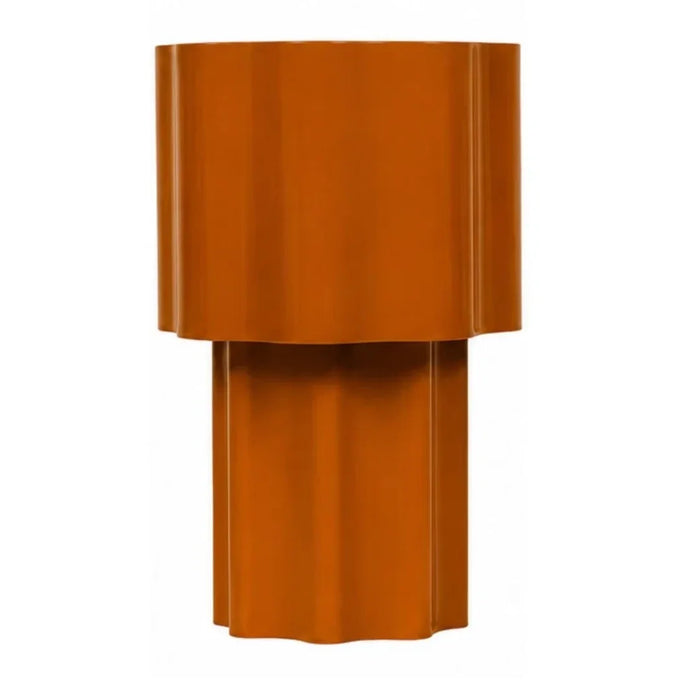 elevenpast Table Lamp Rust Rippled Metal Table Lamp - Black | Green | Rust RG10647R
