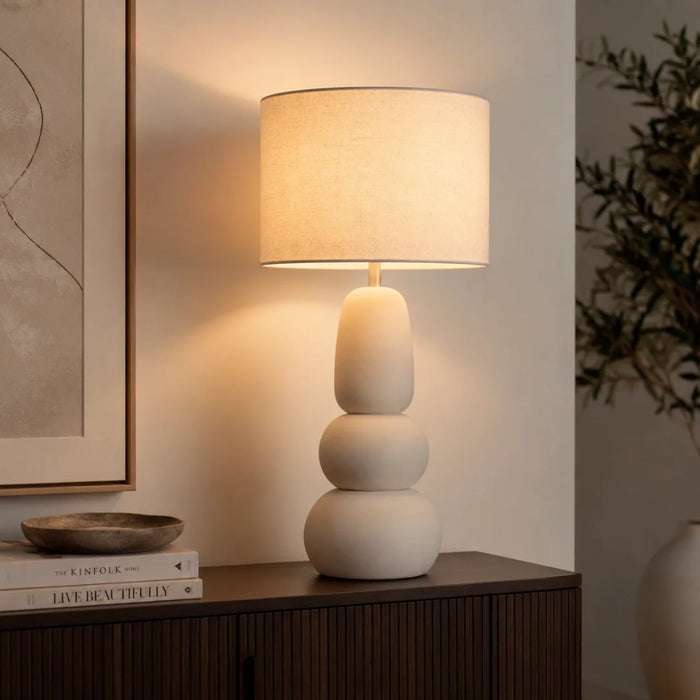 elevenpast table lamp Hobie Ceramic Table Lamp with Textured Linen Shade RG10682