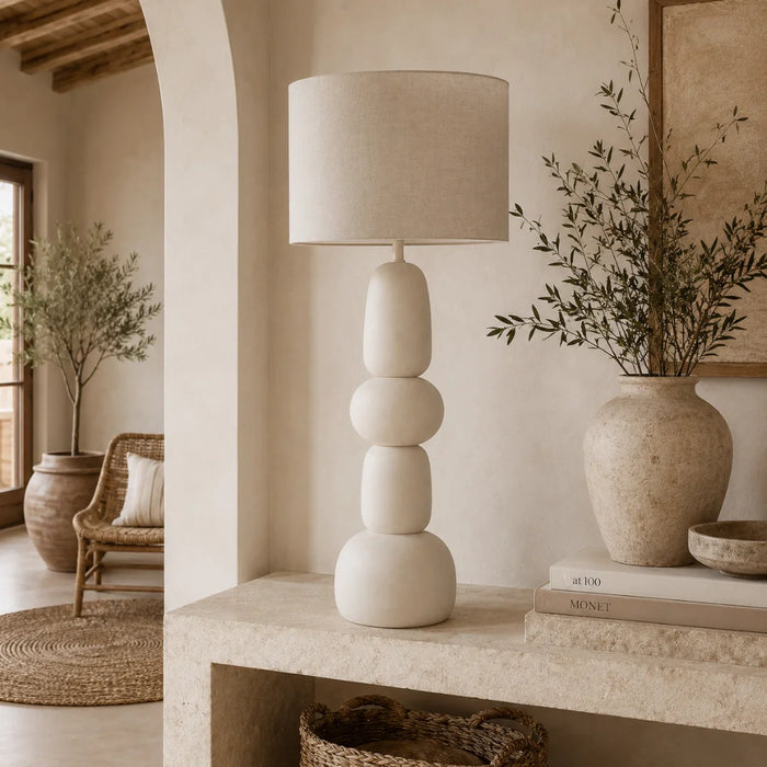 elevenpast table lamp Clifton Ceramic Table Lamp with Textured Linen Shade RG10683
