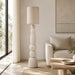 elevenpast table lamp Boulders Ceramic Floor Lamp with Textured Linen Shade RG10684