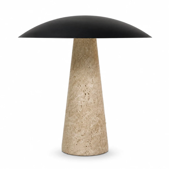 elevenpast table lamp Addie Travertine and Black LED Table Lamp RG10687