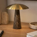 elevenpast table lamp Adira Brown Marble and Gold Shade LED Table Lamp RG10688