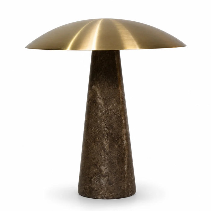 elevenpast table lamp Adira Brown Marble and Gold Shade LED Table Lamp RG10688