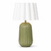 Pepino Ceramic Sage Lamp - Scallop Shade in White | Natural 