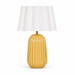 elevenpast Table Lamp White Scallop Pepino Yellow Ceramic Lamp - White Scallop | Linen Shade RG10693WS