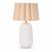 elevenpast Table Lamp Natural Scallop Pepino Ceramic Lamp - Natural Scallop | Linen Shade RG10694NS