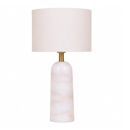 Milan Marble and Gold Table Lamp – Green | White Marble 