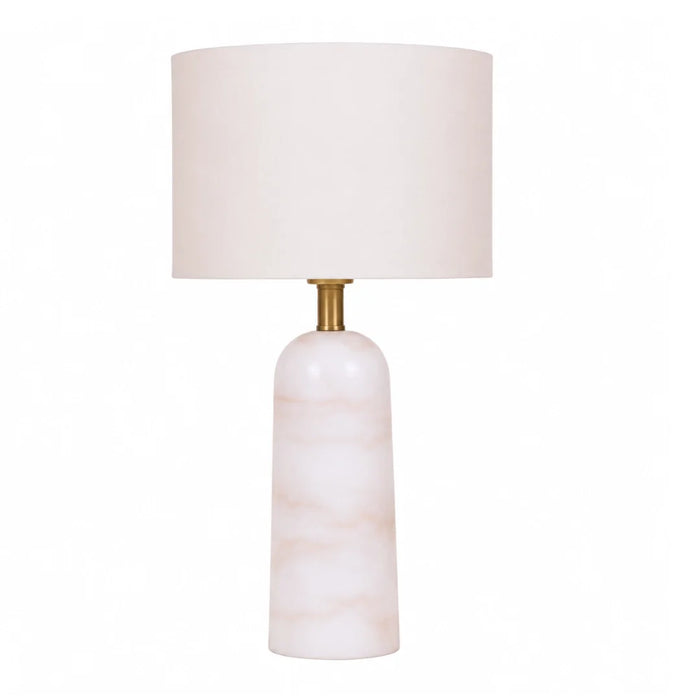 elevenpast Table Lamp White Milan Marble and Gold Table Lamp – Green | White Marble RG10696