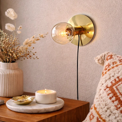 elevenpast Wall Light Brasso Disc Metal Wall Lght RG6026