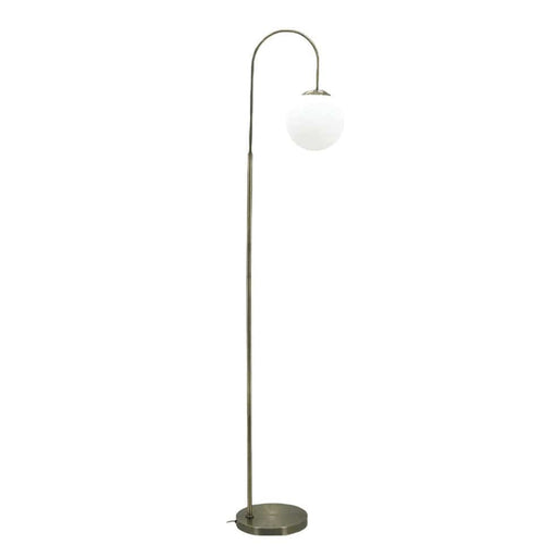 elevenpast Floor lamps Stem Floor Lamp Gold and Opal Glass RG9791 633710851466