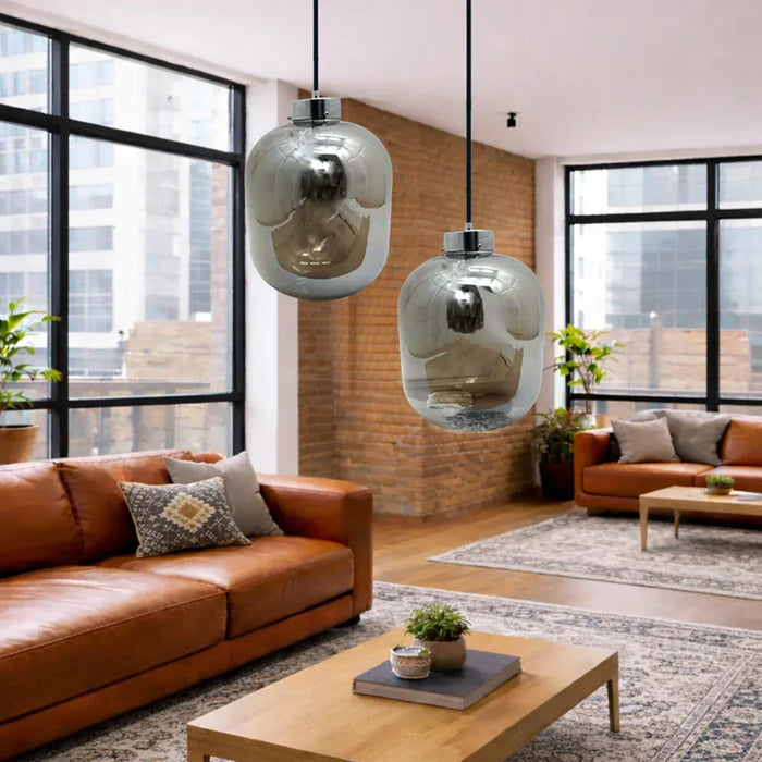 elevenpast pendant light Veruca Glass Pendant Light – Smoke RG9799