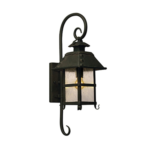 elevenpast Outdoor Light Medium Forged Metal and Glass Outdoor Wall Light Black RO207 6009513084686
