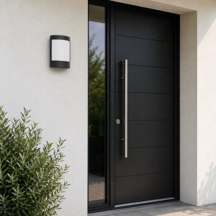 elevenpast Wall Light Black Curved Outdoor Wall Light – E27 IP65 RO429 6009509921292