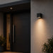 elevenpast Wall Light Bue Square Up or Down Outdoor Wall Light Black - GU10 IP65 RO430 6009509921308
