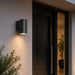 elevenpast Wall Light Bue Black Round Up or Down Outdoor Wall Light – E27 IP65 RO432 6009509921322