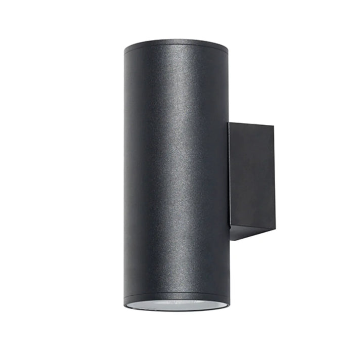 elevenpast Wall Light Bue Round Up and Down Outdoor Wall Light Black E27 IP65 RO433 6009509921339