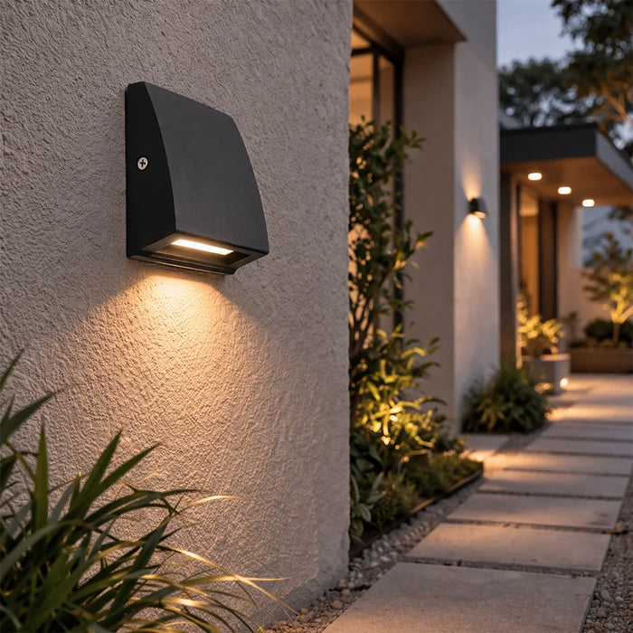 elevenpast Wall Light Black LED Outdoor Wall Light – Arched Path Light RO434 6009509921353