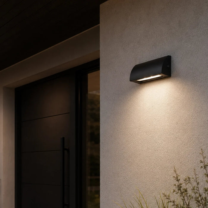 elevenpast Wall Light Basix Black LED Wall Light for Covered Patios – 6W 4000K IP54 RO435 6009509921360