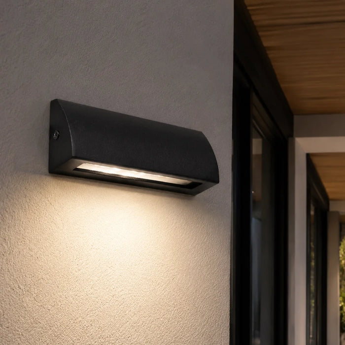elevenpast Wall Light Basix Black LED Wall Light for Covered Patios – 6W 4000K IP54 RO435 6009509921360