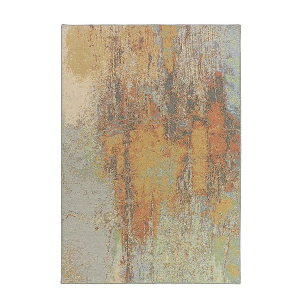 Rust Cascade Abstract Rug– elevenpast