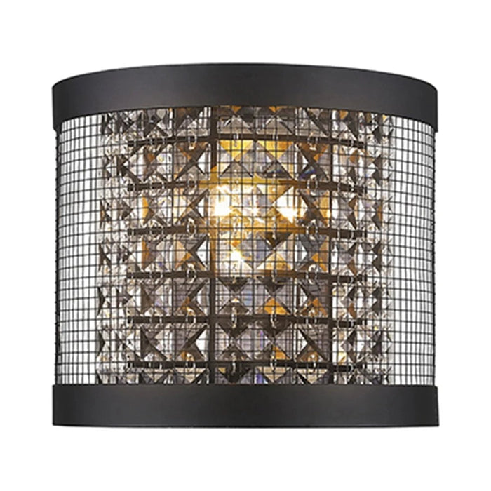 elevenpast Wall Light Surface Star Mesh & Crystal Wall Light - Black RW85 6009513064008