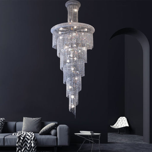 elevenpast Chandeliers Grace Spiral Crystal Chandelier Light Chrome S-KLCH-8740/27