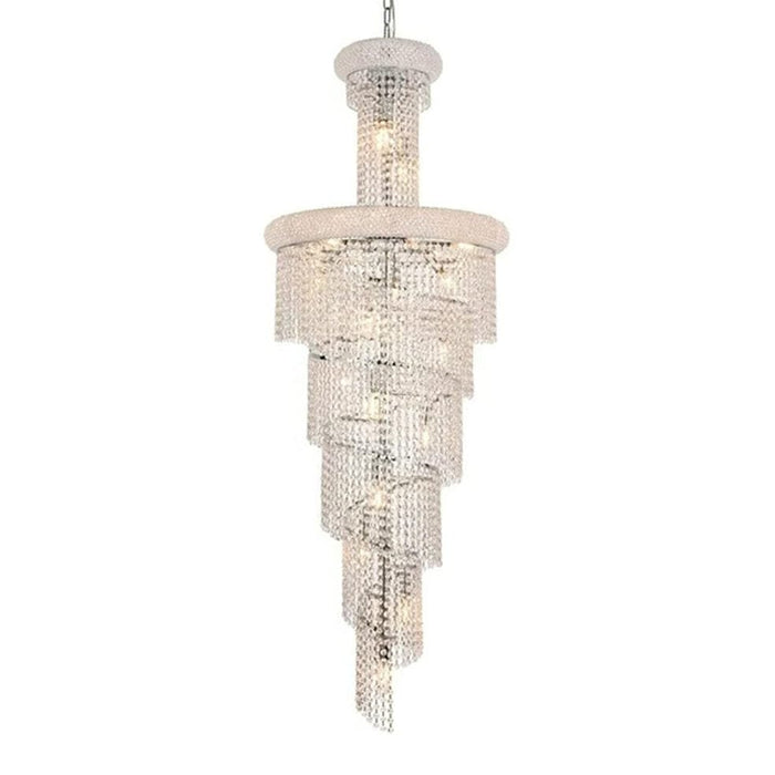 elevenpast Chandeliers Grace Spiral Crystal Chandelier Light Chrome S-KLCH-8740/27