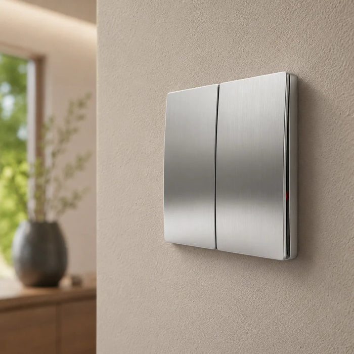 elevenpast kinetic light switch Two Lever Kinetic Frameless Switch – Silver S112SL