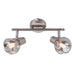 elevenpast Spotlight Double/2 Vetro Spot (1 - 3) Satin Chrome with Smoke Colour Glass S404/2 SMOKE 6007226071498