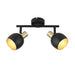 elevenpast Spotlight Landon Double Metal Spotlight Black S417/2 BK/GD 6007226088496