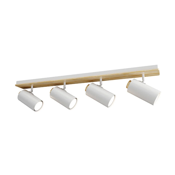 elevenpast Ceiling Light White Wood 4-Light Adjustable Ceiling Spotlight Bar S536W 6009551810445