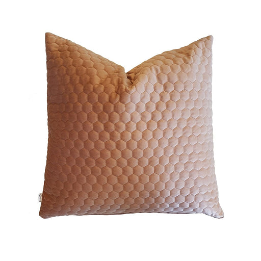 elevenpast Scatter Cushions Rose Hexa Velvet Scatter Cushion Cover Botany | Rose | Coral SCATT0330