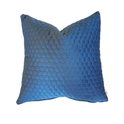 elevenpast Scatter Cushions Blue Hexa Velvet Scatter Cushion Cover Botany | Rose | Coral | Blue SCATT0332-C