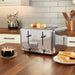 Swan Swan Classic Polished Stainless Steel Cordless Kettle & 4 Slice Toaster SCR04P 6005587012587