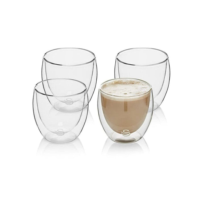 Swan Swan 250ml Cappuccino Double Walled Glasses Set of 4 SDWG250 6005587012839